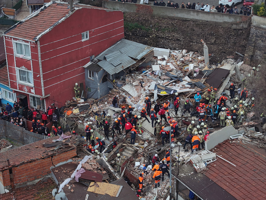 Buildings Collapse in Istanbul After Gas Explosion